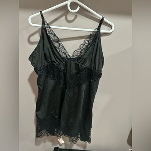 Angel Black Lace Trim Chemise